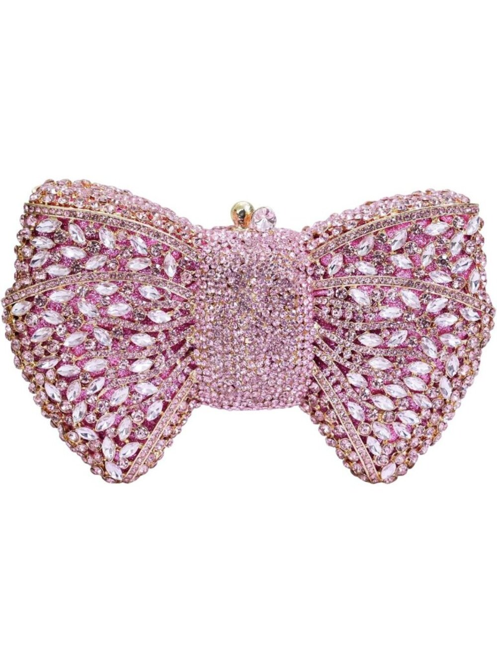 Sparkling Rhinestone Bow Clutch Bag for Women | Elegant Evening Purse with Pearl